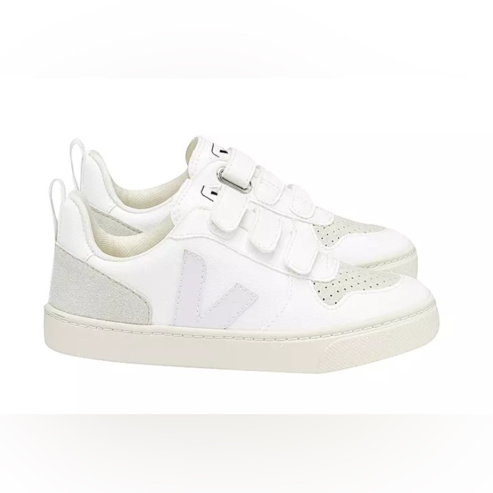Veja Kids White and Gray Sneakers
